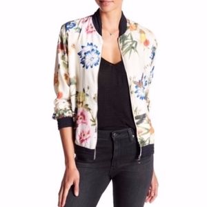 Bagatelle // Butterfly & Floral Bomber Jacket M